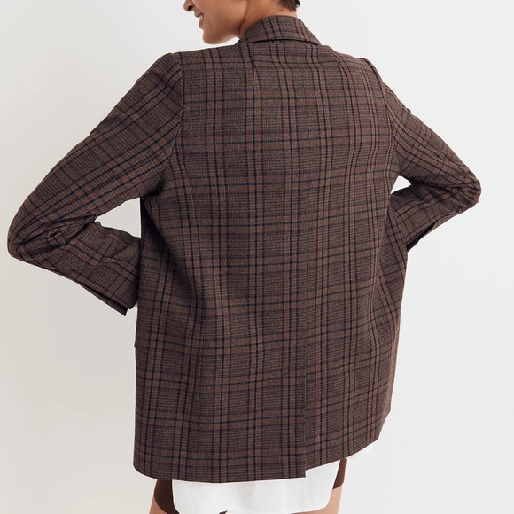 Madewell Caldwell Double Breasted Blazer in Hedden Plaid NG626 - Picture 3 of 8